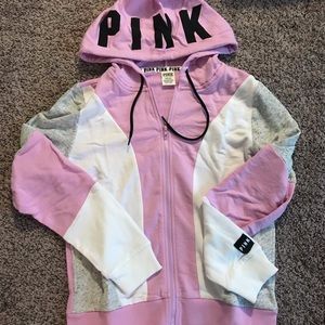 NEW PINK FULL ZIP HOODIE, Large